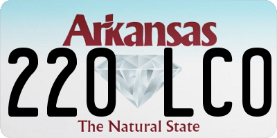 AR license plate 220LCO