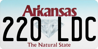 AR license plate 220LDC