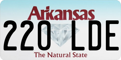 AR license plate 220LDE