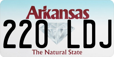 AR license plate 220LDJ