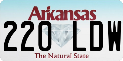 AR license plate 220LDW
