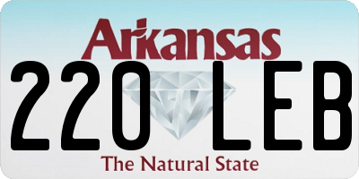 AR license plate 220LEB