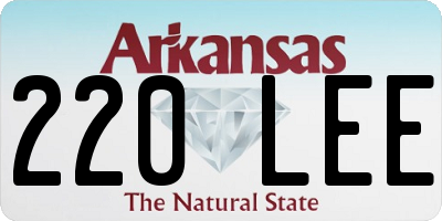AR license plate 220LEE