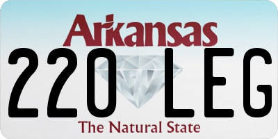 AR license plate 220LEG