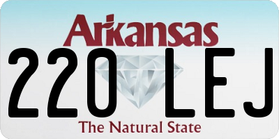 AR license plate 220LEJ