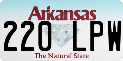 AR license plate 220LPW