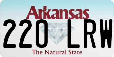 AR license plate 220LRW