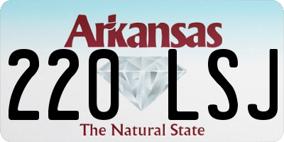 AR license plate 220LSJ