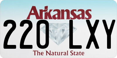 AR license plate 220LXY