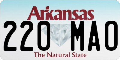AR license plate 220MAO