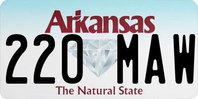 AR license plate 220MAW