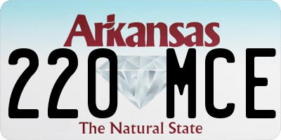 AR license plate 220MCE