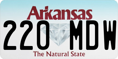 AR license plate 220MDW