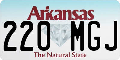 AR license plate 220MGJ