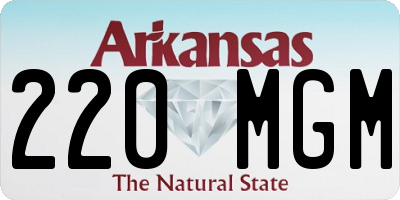 AR license plate 220MGM