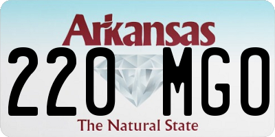 AR license plate 220MGO