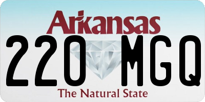 AR license plate 220MGQ