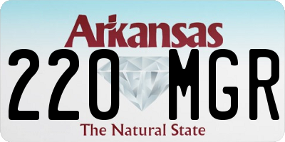 AR license plate 220MGR