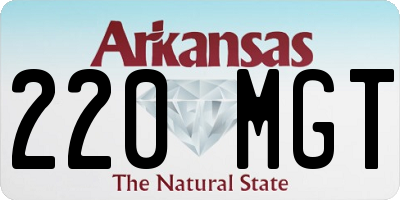 AR license plate 220MGT
