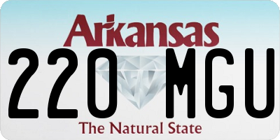 AR license plate 220MGU