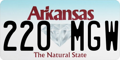 AR license plate 220MGW