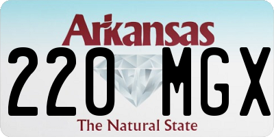 AR license plate 220MGX