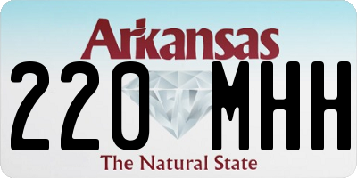 AR license plate 220MHH