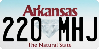 AR license plate 220MHJ