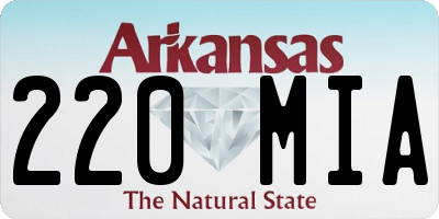 AR license plate 220MIA