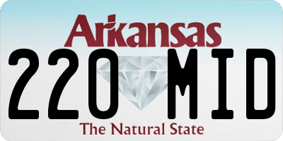 AR license plate 220MID