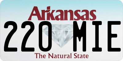 AR license plate 220MIE