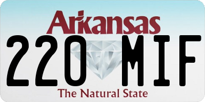 AR license plate 220MIF
