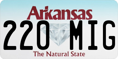 AR license plate 220MIG