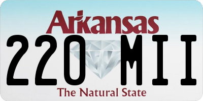 AR license plate 220MII