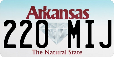 AR license plate 220MIJ
