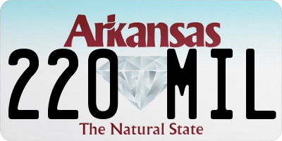 AR license plate 220MIL