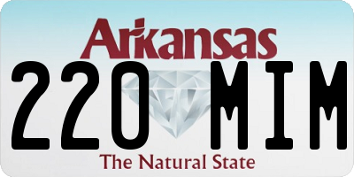 AR license plate 220MIM