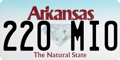 AR license plate 220MIO