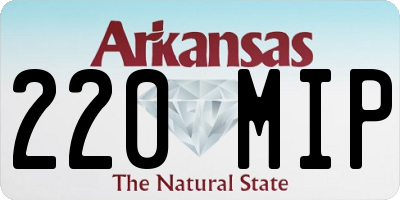 AR license plate 220MIP