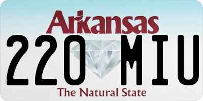 AR license plate 220MIU