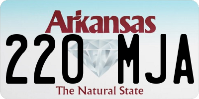 AR license plate 220MJA