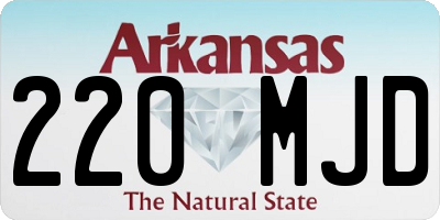 AR license plate 220MJD