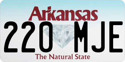 AR license plate 220MJE