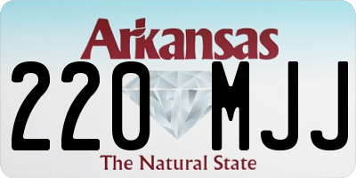 AR license plate 220MJJ