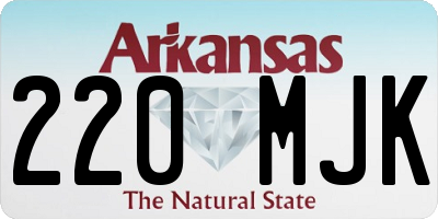AR license plate 220MJK