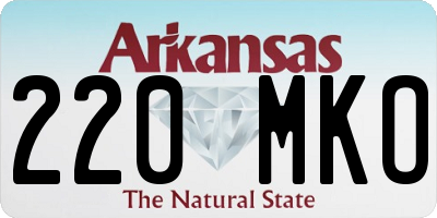 AR license plate 220MKO