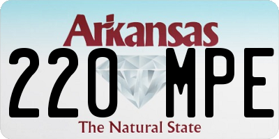AR license plate 220MPE