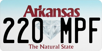 AR license plate 220MPF
