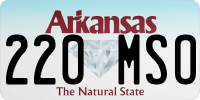 AR license plate 220MSO