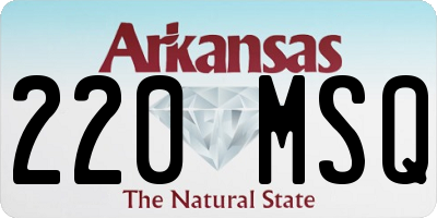 AR license plate 220MSQ